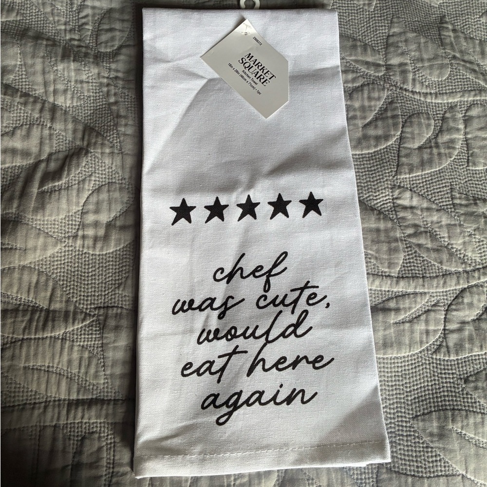 Hobby Lobby novelty kitchen hand towel NWT